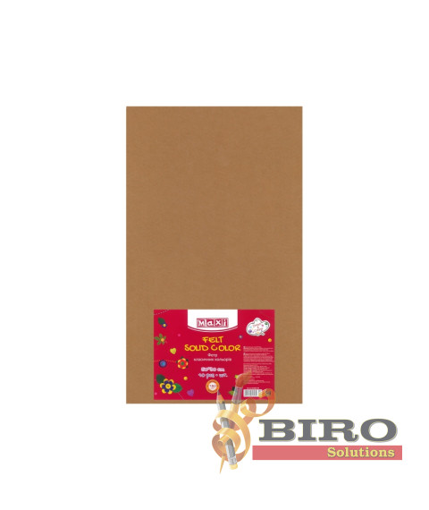 Fetru, 50x30cm, 180g/m2, maro deschis, 10 foi, MAXI